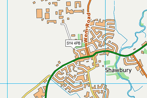 SY4 4PB map - OS VectorMap District (Ordnance Survey)