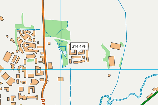 SY4 4PF map - OS VectorMap District (Ordnance Survey)