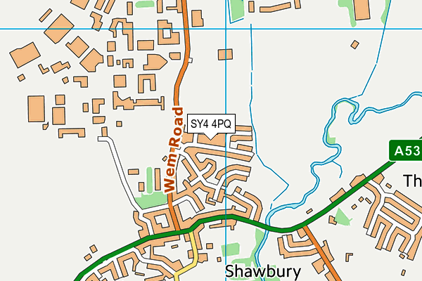 SY4 4PQ map - OS VectorMap District (Ordnance Survey)