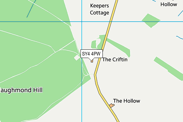 SY4 4PW map - OS VectorMap District (Ordnance Survey)