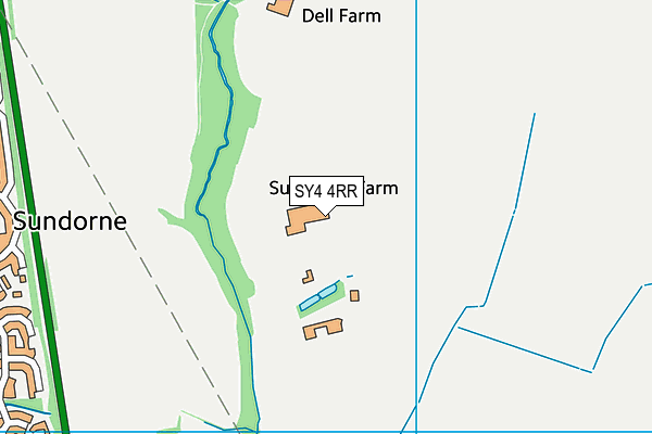 Shrewsbury Town Fc (Sundorne Castle Training Ground) map (SY4 4RR) - OS VectorMap District (Ordnance Survey)
