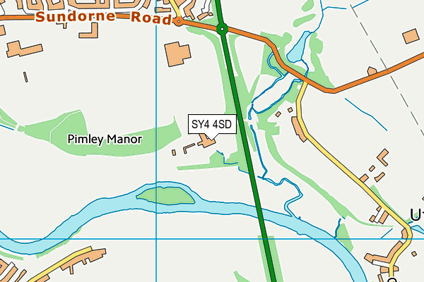 SY4 4SD map - OS VectorMap District (Ordnance Survey)