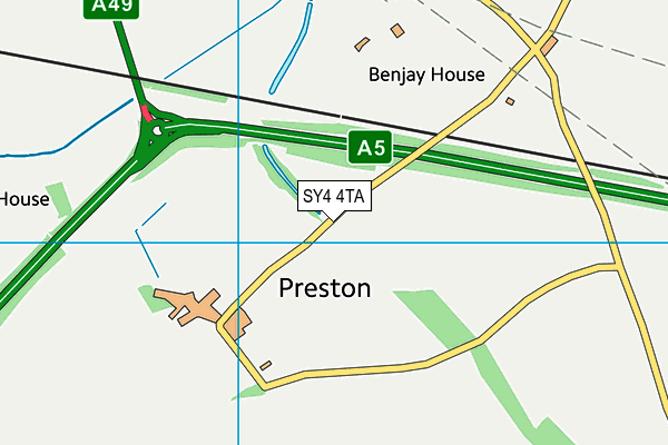 SY4 4TA map - OS VectorMap District (Ordnance Survey)