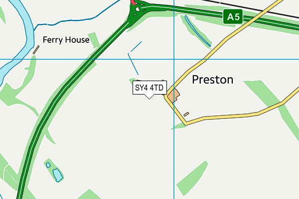 SY4 4TD map - OS VectorMap District (Ordnance Survey)