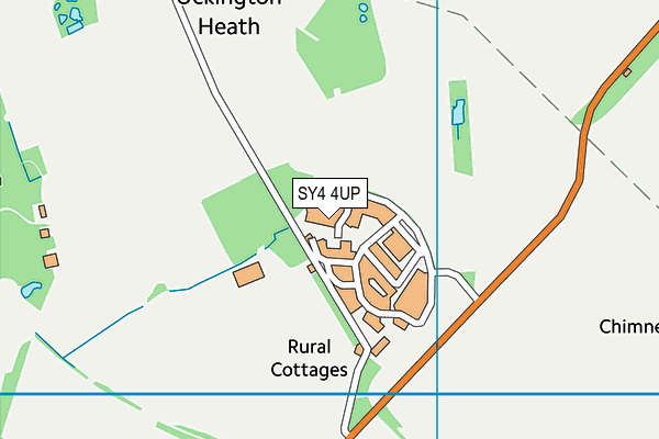 SY4 4UP map - OS VectorMap District (Ordnance Survey)