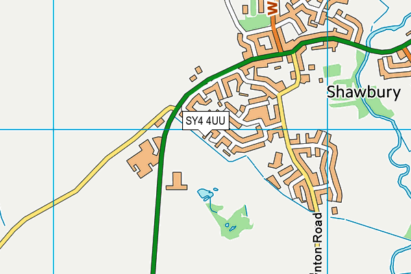 SY4 4UU map - OS VectorMap District (Ordnance Survey)