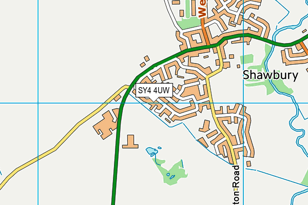 SY4 4UW map - OS VectorMap District (Ordnance Survey)