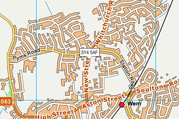 SY4 5AF map - OS VectorMap District (Ordnance Survey)