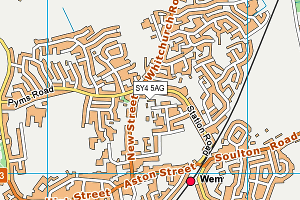 SY4 5AG map - OS VectorMap District (Ordnance Survey)