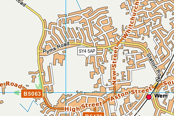 SY4 5AP map - OS VectorMap District (Ordnance Survey)