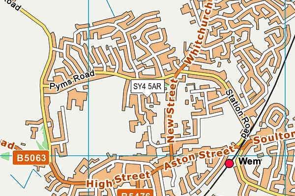 SY4 5AR map - OS VectorMap District (Ordnance Survey)