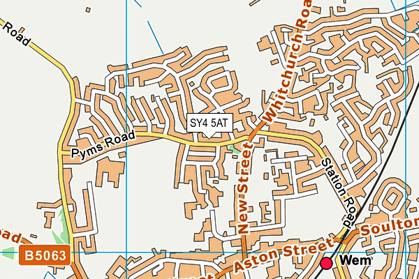 SY4 5AT map - OS VectorMap District (Ordnance Survey)