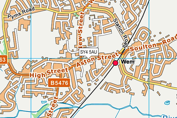 SY4 5AU map - OS VectorMap District (Ordnance Survey)