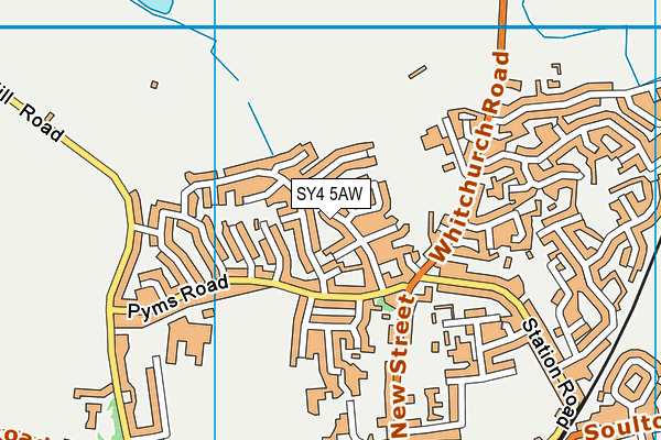 SY4 5AW map - OS VectorMap District (Ordnance Survey)