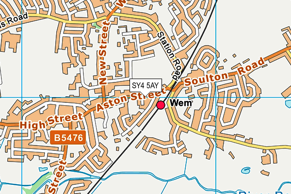 SY4 5AY map - OS VectorMap District (Ordnance Survey)