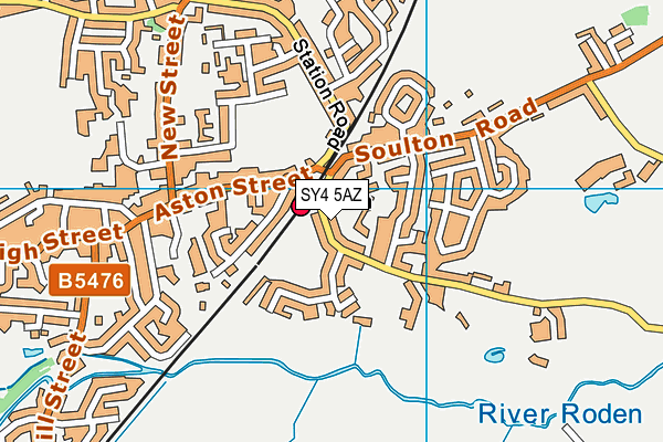 SY4 5AZ map - OS VectorMap District (Ordnance Survey)