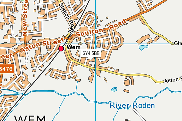 SY4 5BB map - OS VectorMap District (Ordnance Survey)