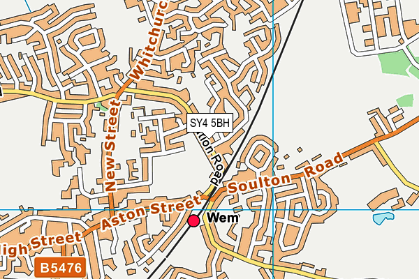 SY4 5BH map - OS VectorMap District (Ordnance Survey)