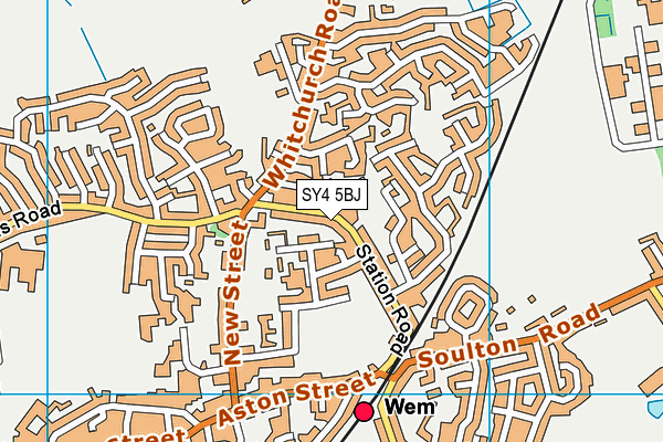 SY4 5BJ map - OS VectorMap District (Ordnance Survey)