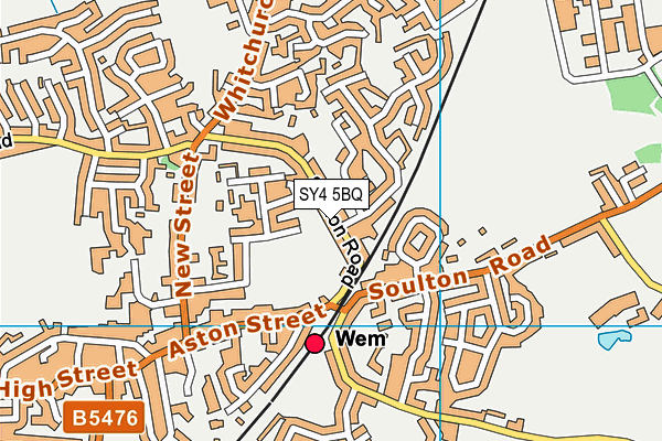 SY4 5BQ map - OS VectorMap District (Ordnance Survey)