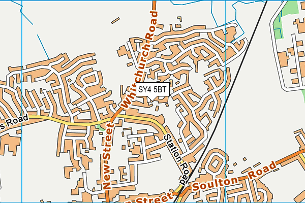 SY4 5BT map - OS VectorMap District (Ordnance Survey)