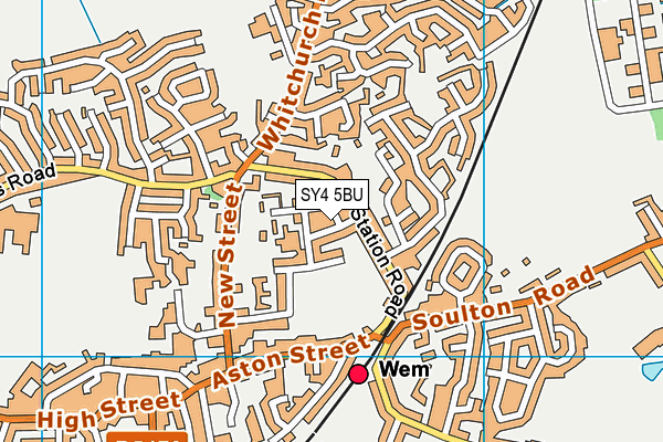 SY4 5BU map - OS VectorMap District (Ordnance Survey)