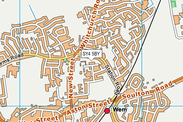 SY4 5BY map - OS VectorMap District (Ordnance Survey)