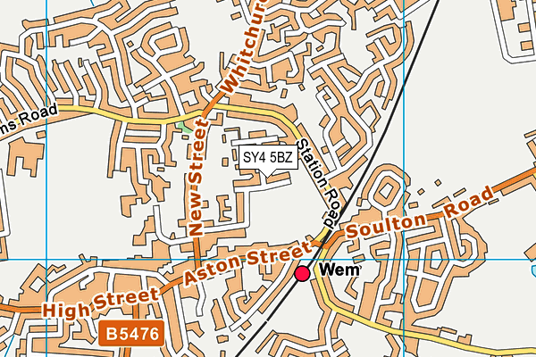 SY4 5BZ map - OS VectorMap District (Ordnance Survey)