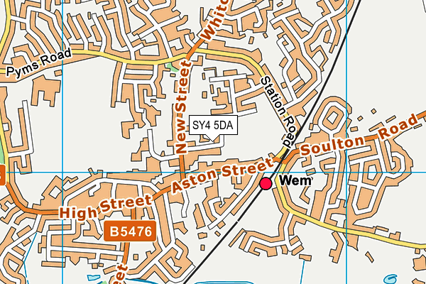 SY4 5DA map - OS VectorMap District (Ordnance Survey)