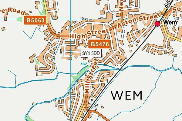 SY4 5DD map - OS VectorMap District (Ordnance Survey)