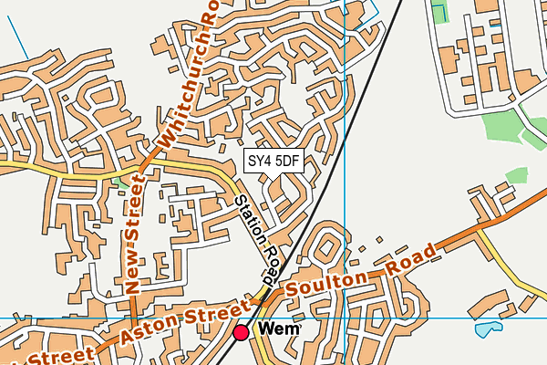 SY4 5DF map - OS VectorMap District (Ordnance Survey)