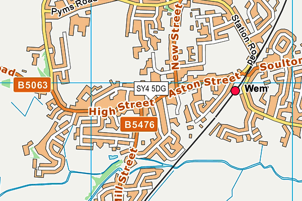 SY4 5DG map - OS VectorMap District (Ordnance Survey)