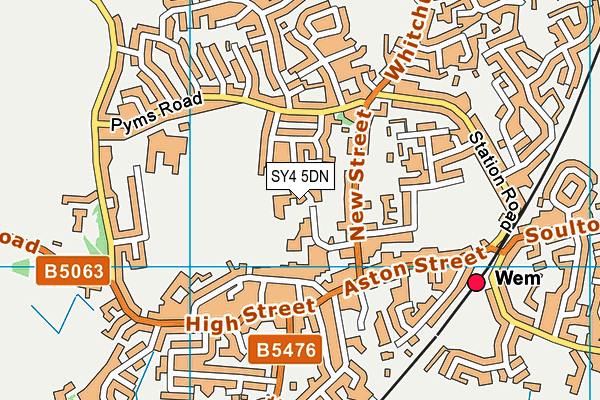 SY4 5DN map - OS VectorMap District (Ordnance Survey)