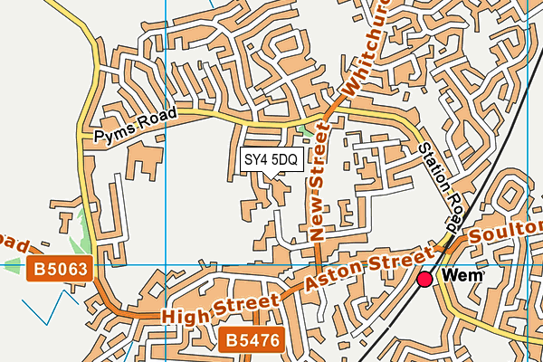 SY4 5DQ map - OS VectorMap District (Ordnance Survey)