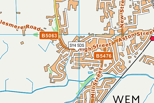 SY4 5DS map - OS VectorMap District (Ordnance Survey)