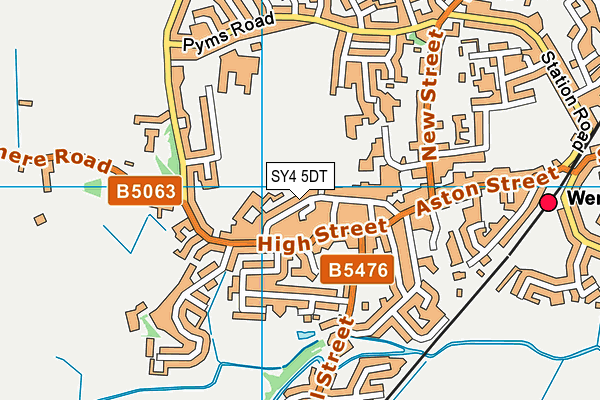 SY4 5DT map - OS VectorMap District (Ordnance Survey)