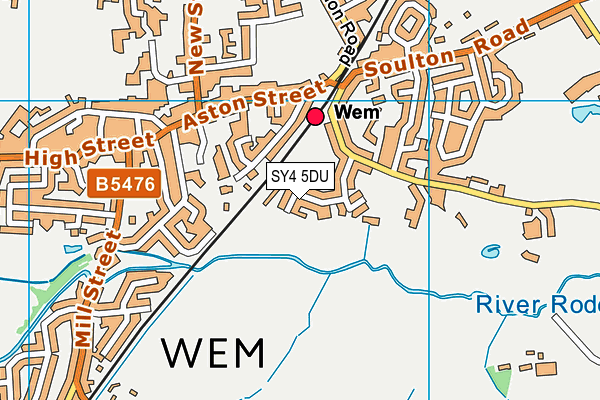 SY4 5DU map - OS VectorMap District (Ordnance Survey)