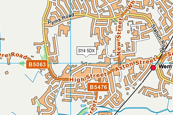 SY4 5DX map - OS VectorMap District (Ordnance Survey)