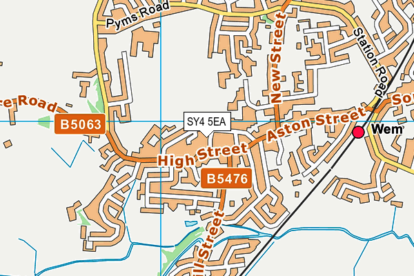 SY4 5EA map - OS VectorMap District (Ordnance Survey)