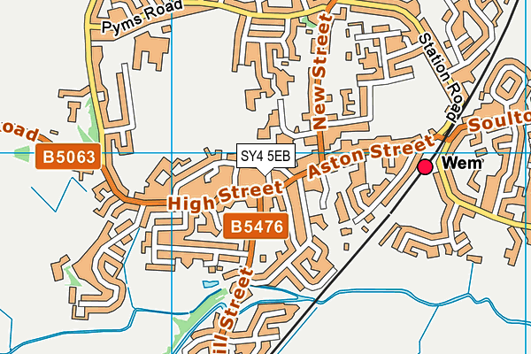 SY4 5EB map - OS VectorMap District (Ordnance Survey)