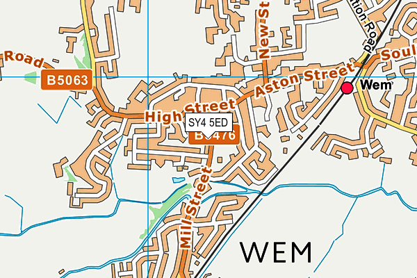 SY4 5ED map - OS VectorMap District (Ordnance Survey)
