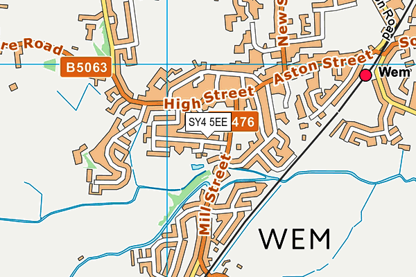 SY4 5EE map - OS VectorMap District (Ordnance Survey)