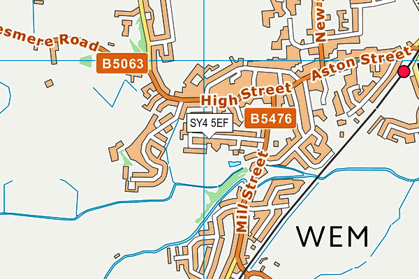 SY4 5EF map - OS VectorMap District (Ordnance Survey)