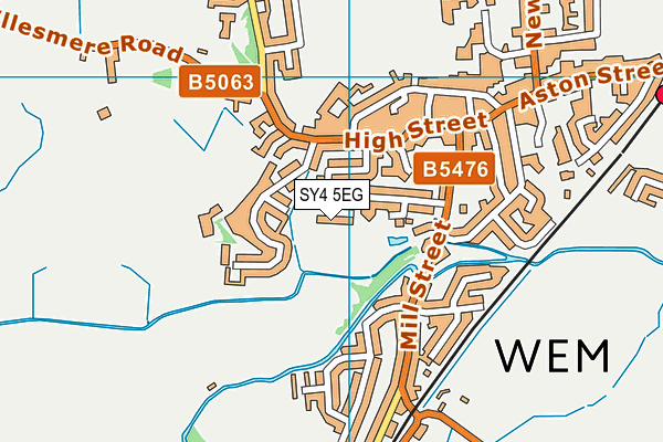 SY4 5EG map - OS VectorMap District (Ordnance Survey)