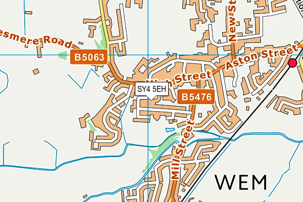 SY4 5EH map - OS VectorMap District (Ordnance Survey)