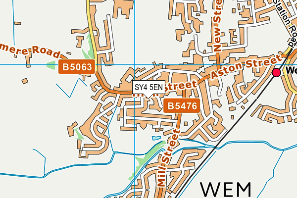 SY4 5EN map - OS VectorMap District (Ordnance Survey)