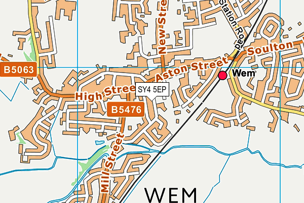 SY4 5EP map - OS VectorMap District (Ordnance Survey)