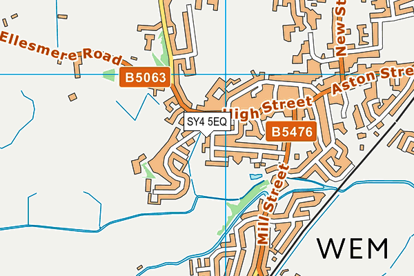 SY4 5EQ map - OS VectorMap District (Ordnance Survey)