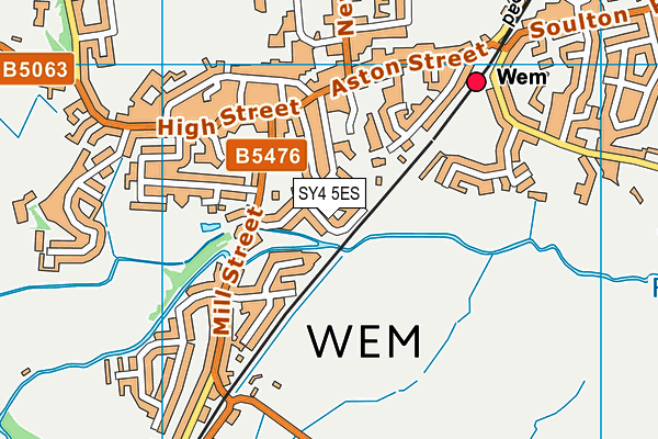 SY4 5ES map - OS VectorMap District (Ordnance Survey)