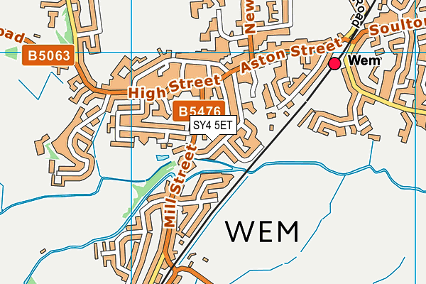 SY4 5ET map - OS VectorMap District (Ordnance Survey)